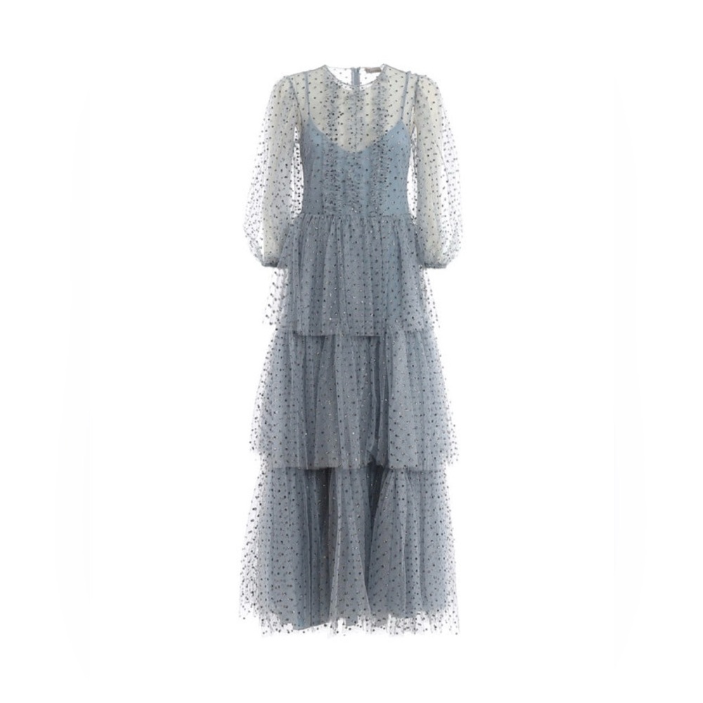 RED Valentino Glitter Polka Dot Tulle Dress - Picture 2 of 10
